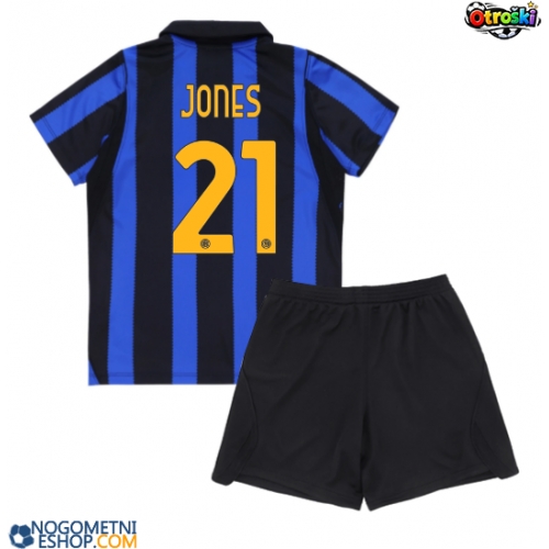 Otroški Nogometni dresi Inter Milan Curtis Jones #21 Domači 2026-27 Kratek Rokav (+ Kratke hlače)